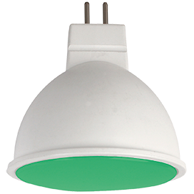 M2TG70ELC Ecola MR16 LED color 7,0W 220V GU5.3 Green Зеленый матовое стекло (композит) 47х50 M2TG70ELC