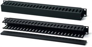 CM-1U-PL-COV Кабельный организатор пластиковый с крышкой, 19", 1U Hyperline CM-1U-PL-COV