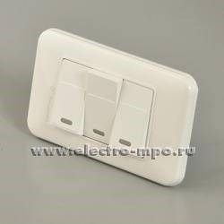 WSN 0323 WH Выключатель 3 кл. белый (уп.50шт.) SHIN DONG WSN 0323 WH