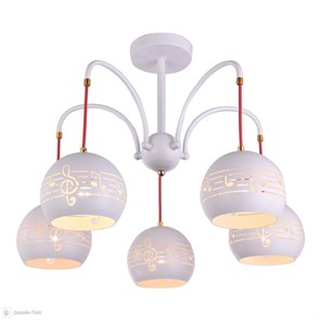 642/5P E14х40W White/Red Потолочный светильник Escada 642/5P