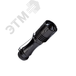 KOS105B 1Вт LED/с линзой/с зумом/1xAA/корпус алюминий/зажим для крепления Фонарь ручной КОСМОС (Китай) KOS105B