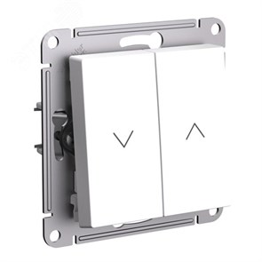 ATN000119 AtlasDesign Механизм выключателя двухклавишного для жалюзи, 10A, белый (уп.5шт.) Systeme Electric (Россия) ATN000119