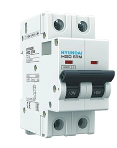 HGD63-M 2PMCS0000C 00016 Выключатель автоматический 2п 16A С 6кА Hyundai Electric HGD63-M 2PMCS0000C 00016