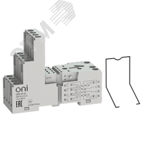 AF-CT10D-M-004-01 Розетка трёхъярусная ORS-M для реле ORM 4C (уп.10шт.) ONI (Китай) ORS-M-2-4-G