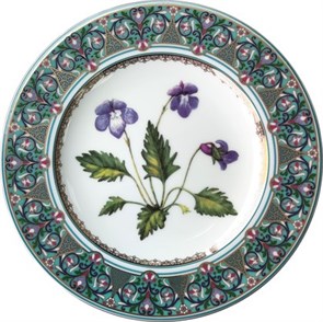 81.32669.00.1 Тарелка декоративная в подарочной упаковке 270 мм, форма Европейская, рисунок Фиалка надрезанная, АО "Императорский фарфоровый завод" 81.32669.00.1