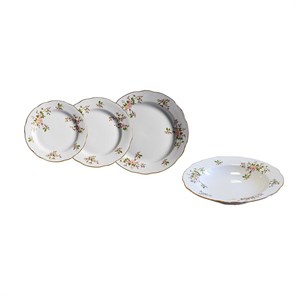 Набор тарелок Цветение Вырезной край 6/24, Дулево 719978