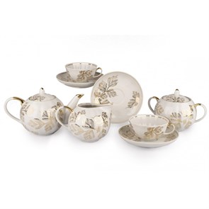 Сервиз чайный Золотая ветка форма Тюльпан 6/15 предметов, Дулево 719995