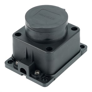 39018 RST16-31-44 Розетка настенная 1-местная с/з, каучук, серия Одри, черный, Stekker (Китай) 39018