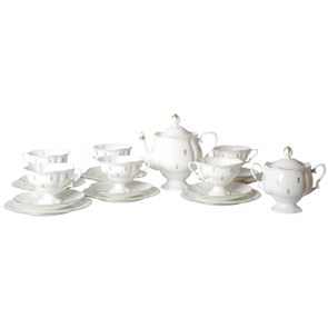81.15072.00.1 Сервиз чайный форма Наташа рисунок Петельки, 6 персон 20 предметов, АО "Императорский фарфоровый завод" 81.15072.00.1