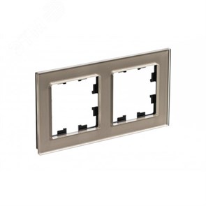 ATN320502 AtlasDesign Nature Рамка 2 поста, органическое стекло матовое шампань (уп.2шт.) Systeme Electric (Россия) ATN320502