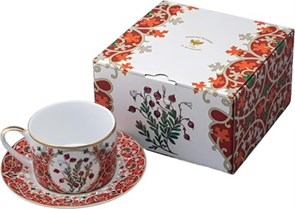 81.34280.00.1 Чайная пара ИФЗ Соло, Клюква заповедная, 250мл, подарочный набор, фарфор 81.34280.00.1