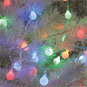 32353 CL65 230V 100 LED 10м, мульти, IP20, шнур 1,5м Гирлянда линейная Шарики FERON (Китай) 32353