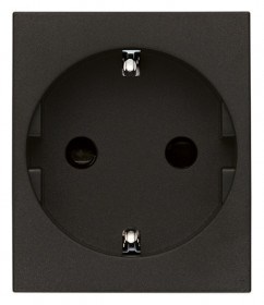 30208.G Linea Механизм розетки 1 гнездо с заземлением и шторками, черная Vimar (Италия) 30208.G