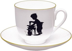 81.15708.00.1 Чайная пара ИФЗ Ландыш, Умывание, костяной фарфор 81.15708.00.1