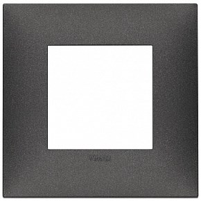 09662.14 Neve Up Накладка на 2 модуля, карбон матовый Vimar (Италия) 09662.14