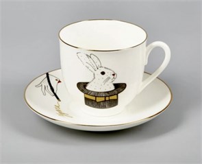 81.30679.00.1 Чашка с блюдцем кофейная Фокус Удача форма Ландыш, ИФЗ 81.30679.00.1