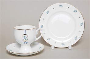 81.22241.00.1 Комплект кофейный ф. Классическая-2 рис. Пасхальный (Голубой), ИФЗ 81.22241.00.1