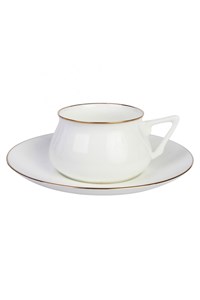 81.15455.00.1 Чайная пара ИФЗ Билибина, Золотой кантик, 180мл, костяной фарфор, ИФЗ 81.15455.00.1