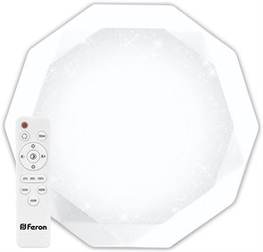 29635 AL5200 DIAMOND 36W, Max. 2900Lum, 3000К-6000K, IP20 Светильник светодиодный с пультом (уп.6шт.) FERON (Китай) 29635