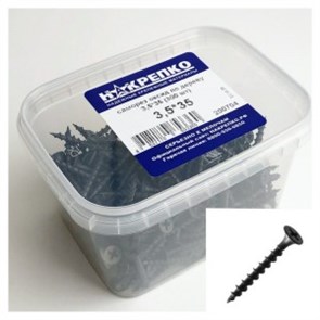 200704 Саморез оксид по дереву потайной крупный шаг 3,5*35 (300 шт EC) (цена за уп) НАКРЕПКО 200704-1