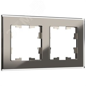 BR-M22-G-K30 BRITE РУ-2-2-БрД Рамка 2 поста, стекло дымчатый (уп.5шт) IEK® (Китай) BR-M22-G-K30