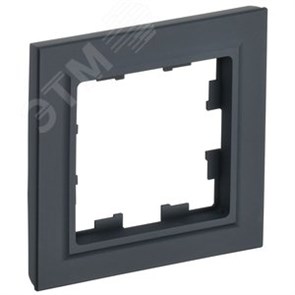 BR-M12-K53 РУ-1-БрГ BRITE Рамка 1 пост, графит (уп.10шт.) IEK® (Китай) BR-M12-K53