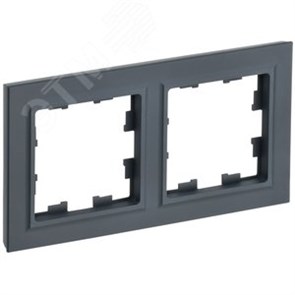 BR-M22-K53 РУ-2-БрГ BRITE Рамка 2 поста, графит (уп.10шт.) IEK® (Китай) BR-M22-K53