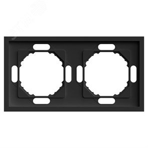 49859 Эмили PFR00-5002-05 Рамка 2 поста, черный уголь, soft touch (уп.22шт.) STEKKER (Китай) 49859