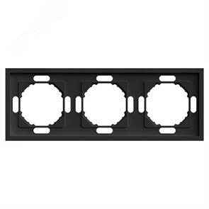 49860 Эмили PFR00-5003-05 Рамка 3 поста, черный уголь, soft touch (уп.15шт.) STEKKER (Китай) 49860