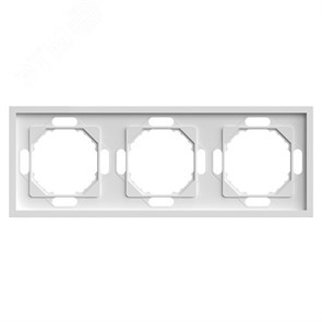 49886 Эмили PFR00-5003-01 Рамка 3 поста, белый фарфор, soft touch (уп.15шт.) STEKKER (Китай) 49886