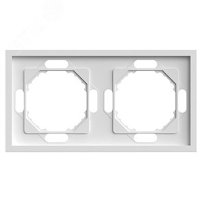 49885 Эмили PFR00-5002-01 Рамка 2 поста, белый фарфор, soft touch (уп.22шт.) STEKKER (Китай) 49885