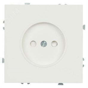 50234 Эмили RST16-5109-01ZK Механизм розетки 1 гнездо без заземления со шторками, быстрозажимные клеммы, белый фарфор, soft touch (уп.12шт.) STEKKER 50234
