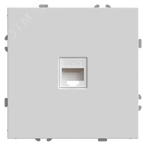 49873 Эмили RST00-5117-01 Механизм розетки компьютерной RJ45 Cat.5e, белый фарфор, soft touch (уп.12шт.) STEKKER (Китай) 49873