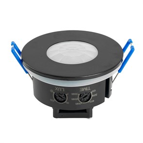 51577 SEN55 Датчик движения встраиваемый 230V 1200W 8m 120°(гориз.) 360°(верт.) IP54 чёрный FERON (Китай)  51577