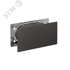 ATN001428 AtlasDesign Розетка двойная с заземлением, шторками и сдвижной крышкой, базальт, в сборе (уп.6шт.) Systeme Electric (Россия) ATN001428