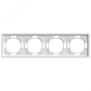49887 Эмили PFR00-5004-01 Рамка 4 поста, белый фарфор, soft touch (уп.10шт.) STEKKER (Китай) 49887