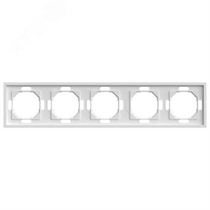 49888 Эмили PFR00-5005-01 Рамка 5 постов, белый фарфор, soft touch (уп.10шт.) STEKKER (Китай) 49888