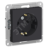 ATN001045 AtlasDesign Механизм розетки 1 гнездо с заземлением и шторками, карбон (уп.5шт.) Schneider Electric ATN001045 - фото 235042