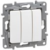 672213 Etika Plus Выключатель трехклавишный 10A 250В~ белый (уп.10шт.) LEGRAND 672213 - фото 594971