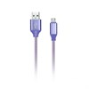 iK-3112NS violet Дата-кабель SmartBuy USB-A штекер - USB Type-C штекер, нейлон Socks фиолет. 1м 83027 - фото 604332
