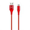 iK-3112ERG red Дата-кабель SmartBuy USB-A штекер - USB Type-C штекер, резин.оплетка Gear 1м красный 62677 - фото 604348