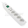 C0043327 SFU-5es-2m-W 5гн+2хUSB ПВС 3х0.75 с выкл. защ. шторки белый Удлинитель с сетевым фильтром ЭРА C0043327 - фото 604752