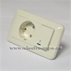 WST 1023 Выключатель 1кл.+Розетка 1-я с заземлением бежевая (уп.50шт.) Panasonic Shin Dong (Корея) WST 1023 - фото 604956