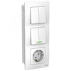 BLNBS102211 Blanca С/У Блок: Розетка с/з и шторками 16А, 250В + выключатель 2кл.с подсветкой + выключатель 2кл., белый (уп.3шт.) Systeme Electric BLNBS102211 - фото 605875