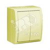 1594398-031 Выключатель двухклавишный, IP54, 10А 250В, винтовой зажим, S15A, слон. кость (уп.10шт.) 1594398-031 - фото 606234