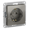 ATN000943 AtlasDesign Механизм розетки 1 гнездо с заземлением, сталь (уп.20шт.) Schneider Electric ATN000943 - фото 606475