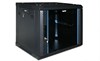 TWFS-0445-GP-RAL9004 Шкаф настенный 19", 4U, 278x600х450мм (ВхШхГ), стеклянная дверь Hyperline TWFS-0445-GP-RAL9004 - фото 606623