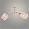 XA1599/2 WH+CR+WOOD Люстра белый/хром/дерево 2х60W E27 d500 h260, HN24 (Росток) 988384097 - фото 606767