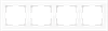 WL01-Frame-04 Рамка на 4 поста, белая, стекло (уп.5шт.) Favorit WERKEL WL01-Frame-04 - фото 606810