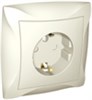000244 ДУЭТ Розетка с заземлением и шторками, бежевая (уп.18шт.) Schneider Electric WDE000244 - фото 606880